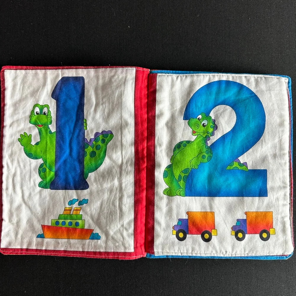 Dexter the Dinosaur Learning Toy Yellow Green cloth book